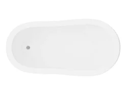Banheira Clássica Oval Estilo Retro De 171 L Dimensoes 145 X 74 X 77 Cm Com Pés Pata De Leao Brancos - Nisos