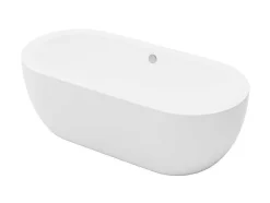 Banheira Clássica Oval 200 L, 170 X 80 X 58 Cm Cor Branca Em Acrilico - Neptuna