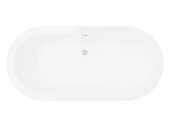Banheira Clássica Oval 200 L, 170 X 80 X 58 Cm Cor Preta Em Acrilico - Neptuna