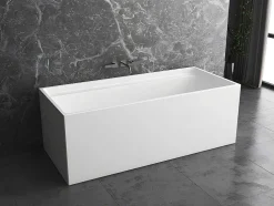 Banheira Clássica Retangular De 232 L Dimensoes 150 X 75 X 60 Cm Cor Branco Em Acrilico - Aspius