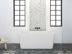 Banheira Clássica Retangular De 197 L Dimensoes 130 X 70 X 55 Cm Cor Branco Em Acrilico - Spicara