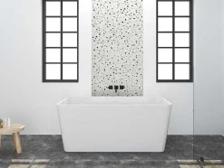Banheira Clássica Retangular De 197 L Dimensoes 130 X 70 X 55 Cm Cor Branco Em Acrilico - Spicara