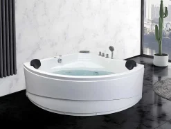 Banheira De Canto De Hidromassagem Com Sistema De Cascata Aglena - 2 Lugares - 350 L - 150*150*60 Cm
