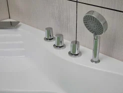 Banheira De Canto De Hidromassagem Com Sistema De Cascata Aglena - 2 Lugares - 350 L - 150*150*60 Cm