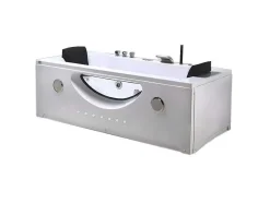Banheira De Hidromassagem Branca Cromoterapia 180 X 90 Cm 16 Jatos - Eden