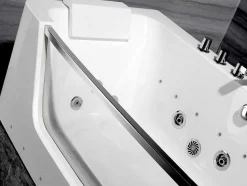 Banheira De Hidromassagem De Vidro Com Leds Dyona - 1 Péssoa - 260L - 170X85X58 Cm - Branco