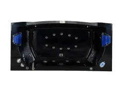 Banheira De Hidromassagem Preta 180 X 90 Cm Vidro Frontal 14 Jatos - Cherry