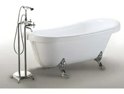 Banheira De Ilha Vintage 170 X 80 Cm Com Pés Prateados - Marigold