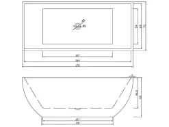 Banheira Exenta Branca 170 X 75 Cm + Torneira - Destiny