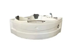 Banheira Hidromassagem Branca 150 X 150 Cm Cromoterapia 9 Jatos - Alyssa