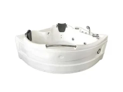 Banheira Hidromassagem Branca 150 X 150 Cm Cromoterapia 9 Jatos - Alyssa