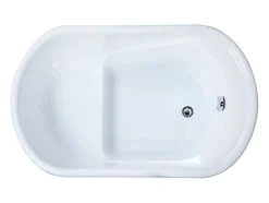 Banheira Oval Piccola - 1 Lugar - 240 L - 120*75*A65 Cm - Branca