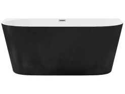 Banheira Semi-Clássica 175 L, 130 X 71,5 X 58 Cm Preta Acrilico - Divina