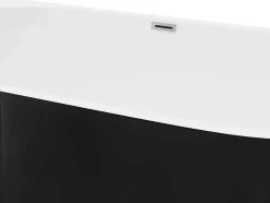 Banheira Semi-Clássica 175 L, 130 X 71,5 X 58 Cm Preta Acrilico - Divina