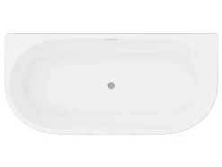 Banheira Semi-Clássica 175 L, 130 X 71,5 X 58 Cm Preta Acrilico - Divina