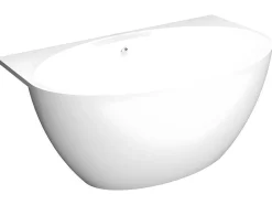 Banheira Semi-Clássica Oval De 197 L Dimensoes 151 X 94 X 60 Cm Cor Branco Em Acrilico - Pagrus