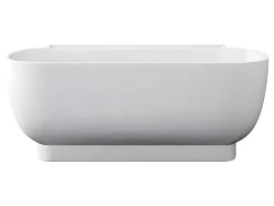 Banheira Semi-Clássica Oval De 240 L, Dimensoes 150 X 76 X 58 Cm Cor Branco Em Acrilico - Vogler