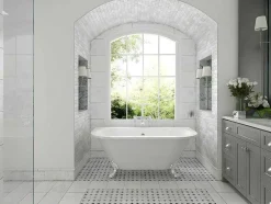 Banheira Semi-Clássica Retro Com Pés De 154 L Dimensoes 150 X 74 X 61 Cm Cor Branco Em Acrilico - Sparus