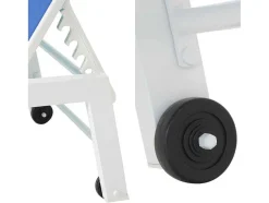 Barbados Espreguiçadeira E Mesa De Cabeceira Em Têxtilene Azul - Aluminio Branco