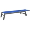 Barbados Espreguiçadeira Em Têxtileno Azul Escuro - Antracite De Aluminio