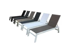 Barbados Espreguiçadeira Em Taupe Têxtilene - Taupe Aluminium