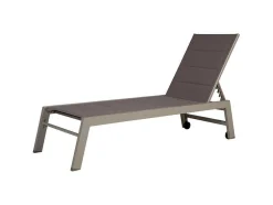 Barbados Espreguiçadeira Em Taupe Têxtilene - Taupe Aluminium