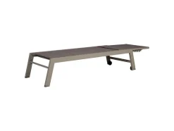 Barbados Espreguiçadeira Em Taupe Têxtilene - Taupe Aluminium