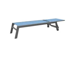 Barbados Espreguiçadeira Em Têxtileno Cinzento-Azul - Aluminio Antracite