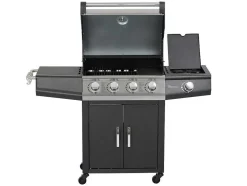 Barbecue A Gas Com 4 Bicos E 1 Fogao Lateral 143X54X115 Cm - Smoky