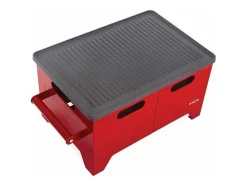 Barbecue A L'Ethanol 1.2L En Acier Rouge