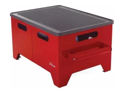 Barbecue A L'Ethanol 1.2L En Acier Rouge