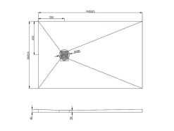 Base De Duche Para Ladrilhar Delos 1400X900X40Mm