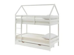 Beliche Cabana De 2 X 90 X 190 Cm Com 2 Gavetas Em Pinho Cor Branco - Chori