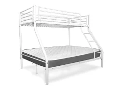 Beliche Duplo E Solteiro De Metal Para 3 Péssoas, Branco