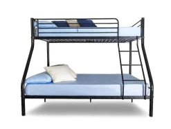 Beliche Duplo Metalico Para 3 Péssoas, 200X145X96Cm Cor Preta