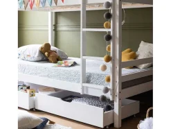 Beliche Para Crianças 190X90Cm Branco Com Gavetas Amber