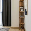 Biblioteca Com 5 Prateleiras Natural E Preto - Delory