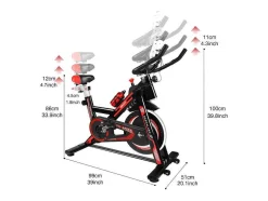 Bicicleta De Exercicio Estacionaria Para Ciclismo De Interior Com Volante De Transmissao Por Correia 8Kg