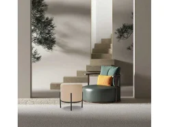 Bonn Linen - Pouf Piccolo Tondo In Tessuto