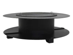 Braseiro, Chapa E Grelhador Com Arrumação Para Lenha C120 X L120 X A40 Cm - Barcena