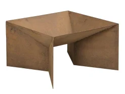 Braseiro De Jardim Quadrado Em Aco Corten De C50 X L50 X A30 Cm - Verio