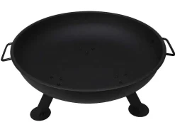 Braseiro De Jardim Redondo Em Aco Rigel - D.56 Cm X A.24 Cm - Preto