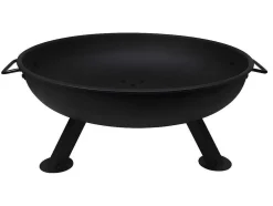 Braseiro De Jardim Redondo Em Aco Rigel - D.56 Cm X A.24 Cm - Preto