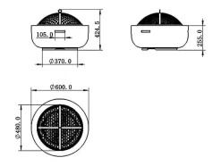 Braseiro Grelhador Em Mgo C60,5 X L60,5 X A42,5 Cm - Garmona