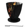 Brasero De Jardin Circulaire En Acier Inoxydable Noir