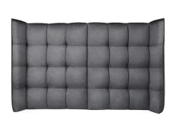 Cabeceira De Cama Arqueada De 140 Cm Em Tecido Cor Cinza - Ludesa