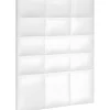 Cabeceira De Cama Ate O Chao Estofada Em Couro Sintetico Acolchoado Na Cor Branca (90X120)