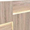 Cabeceira De Cama 170 Cm, Com Leds, Mdf Natural - Novaria