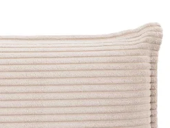 Cabeceira De Cama 180 Cm Veludo Canelado Bege - Ambrilia