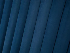 Cabeceira De Cama Com Costuras Verticais De 140 Cm Em Veludo Cor Azul-Escuro - Sarah